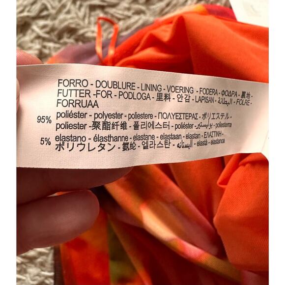 NWT Zara Strapless Printed Tulle Dress Size Medium - Picture 13 of 13